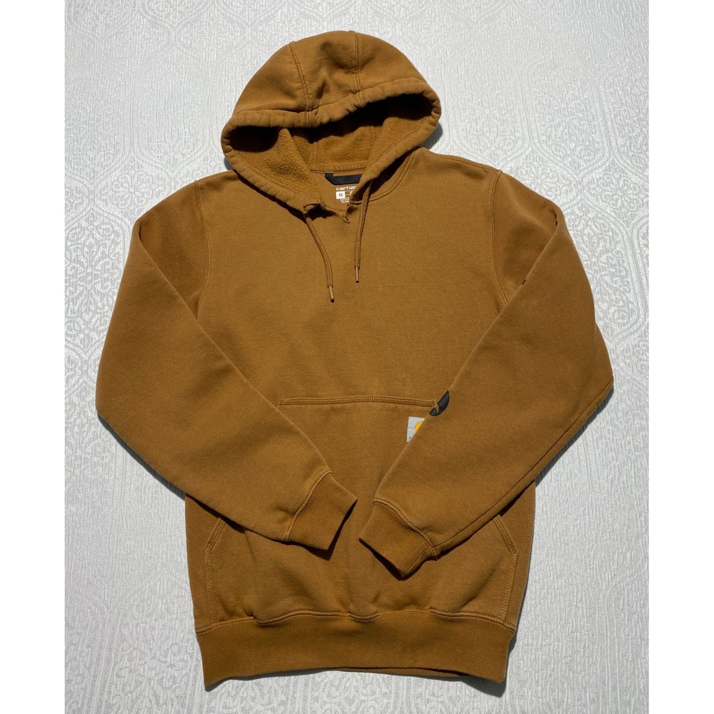 Carhartt Mens Loose Fit Hoodie Brown K288 XS Cotton Blend Pullover‎ Sweatshirt